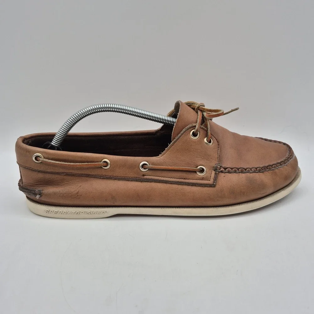 Sperry Top-Sider Shoes Mens Size 11.5 Brown Leather Boat Deck Casual Moc‎ Toe